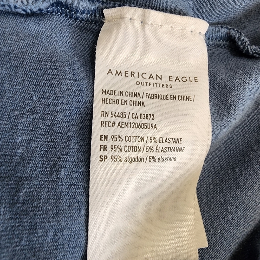 American Eagle Outfitters Blue Cropped Cross Back Cami Tank Top XL - Picture 11 of 13
